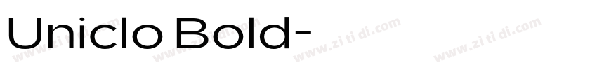 Uniclo Bold字体转换